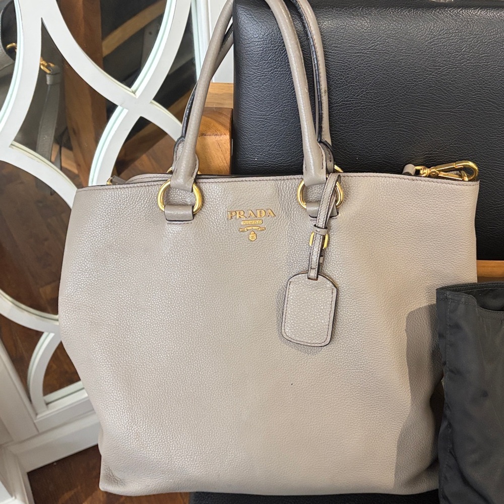 Prada Grey Calfskin Tote